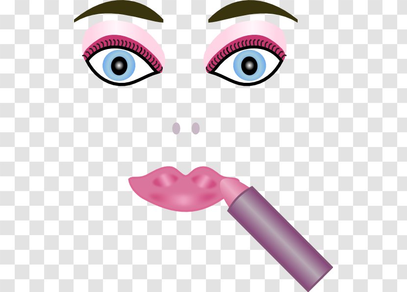 Cosmetics Lipstick Makeup Brush Face Clip Art - Cartoon - Cliparts Transparent PNG