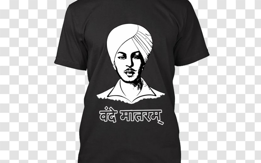 Printed T-shirt Bhagat Singh Sleeve Clothing - Brand Transparent PNG