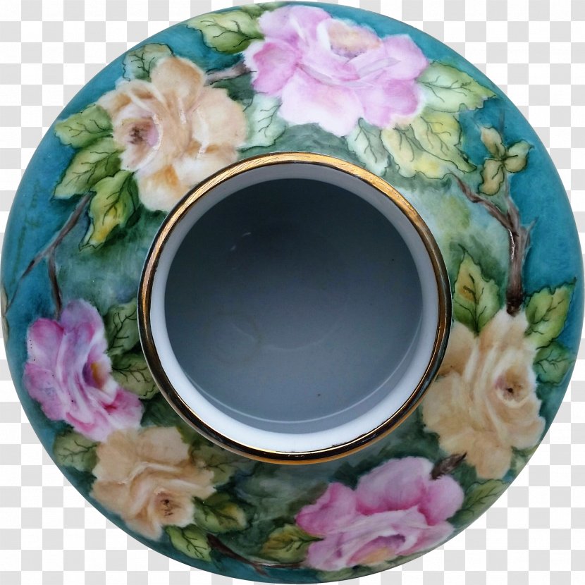 Floral Vase Porcelain Plate Antique Transparent PNG