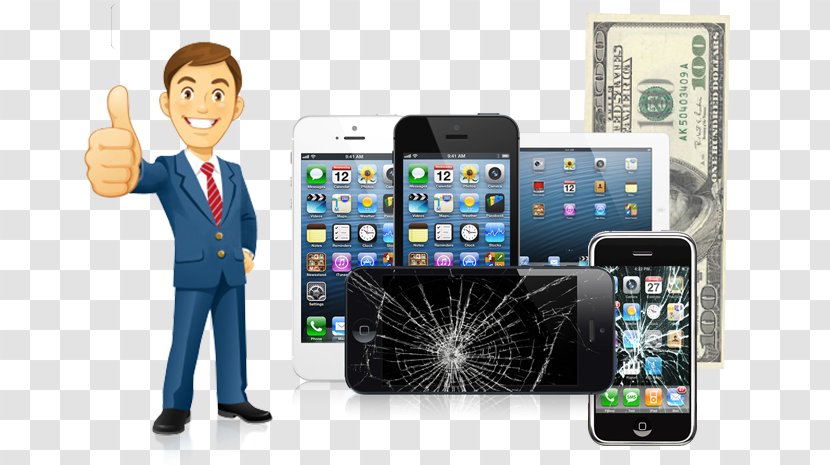 Smartphone Feature Phone IPhone 5s 4S - Mobile Device - Broken Iphone Transparent PNG