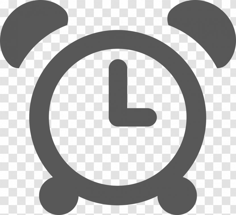 Alarm Clocks Timer - Black And White Transparent PNG