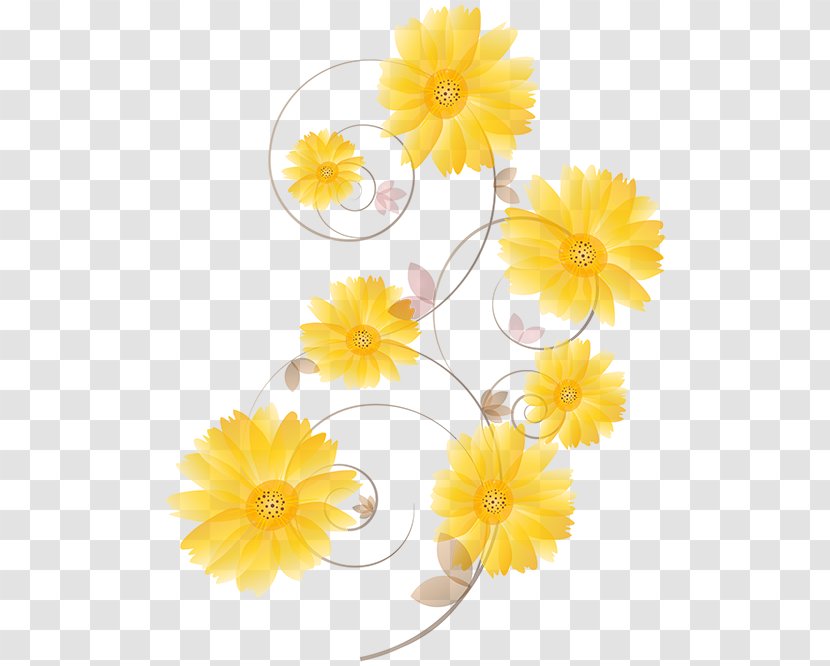 Flower Yellow - Drawing - Islam Floral Transparent PNG