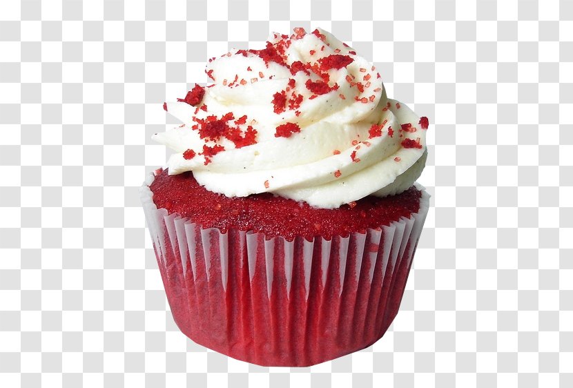 Red Velvet Cake Cupcake Frosting & Icing Muffin Birthday - Cup Transparent PNG