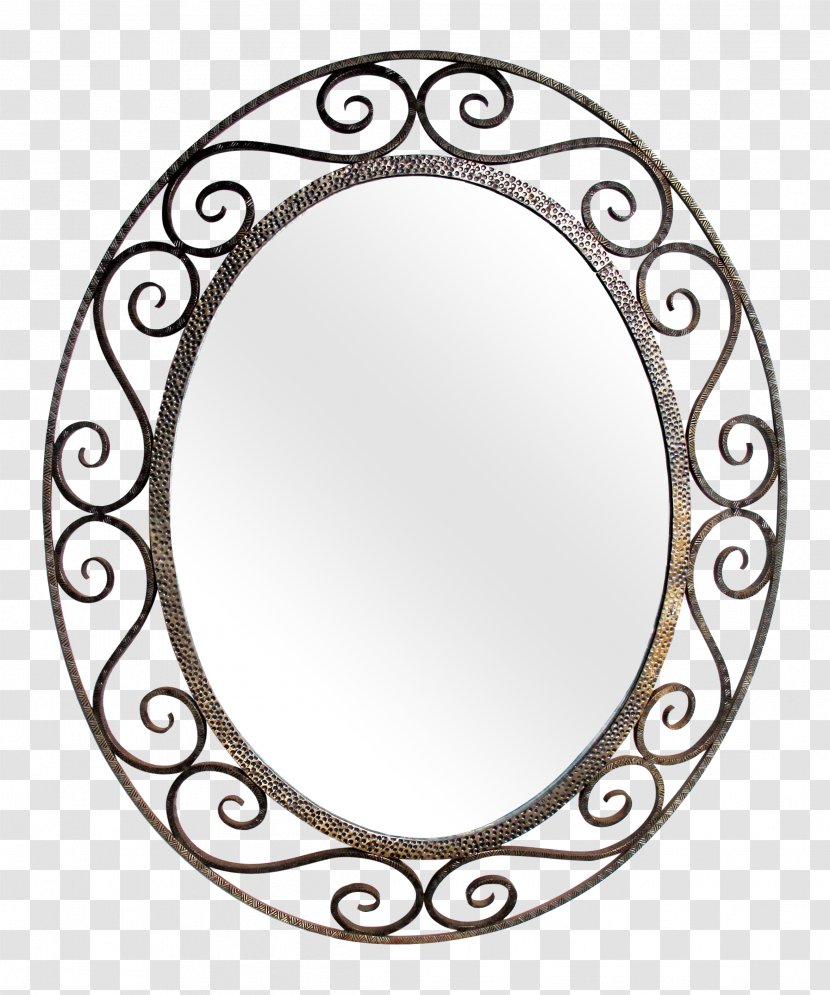 Oval Mirror Art Deco - Iron Transparent PNG