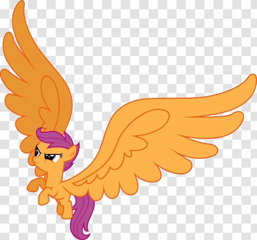 Scootaloo Pony Applejack Art - Vertebrate - Pegasus Transparent PNG