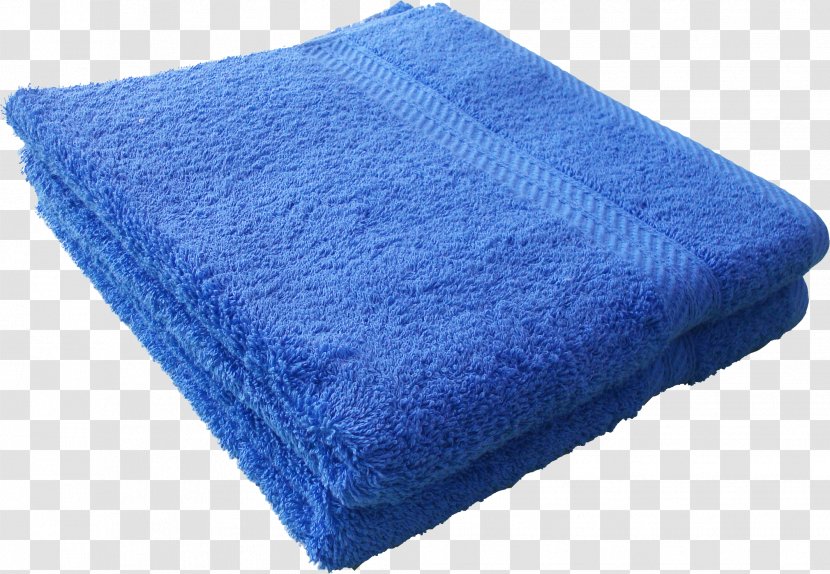 Towel Blanket Cotton Bathroom Blue Transparent PNG