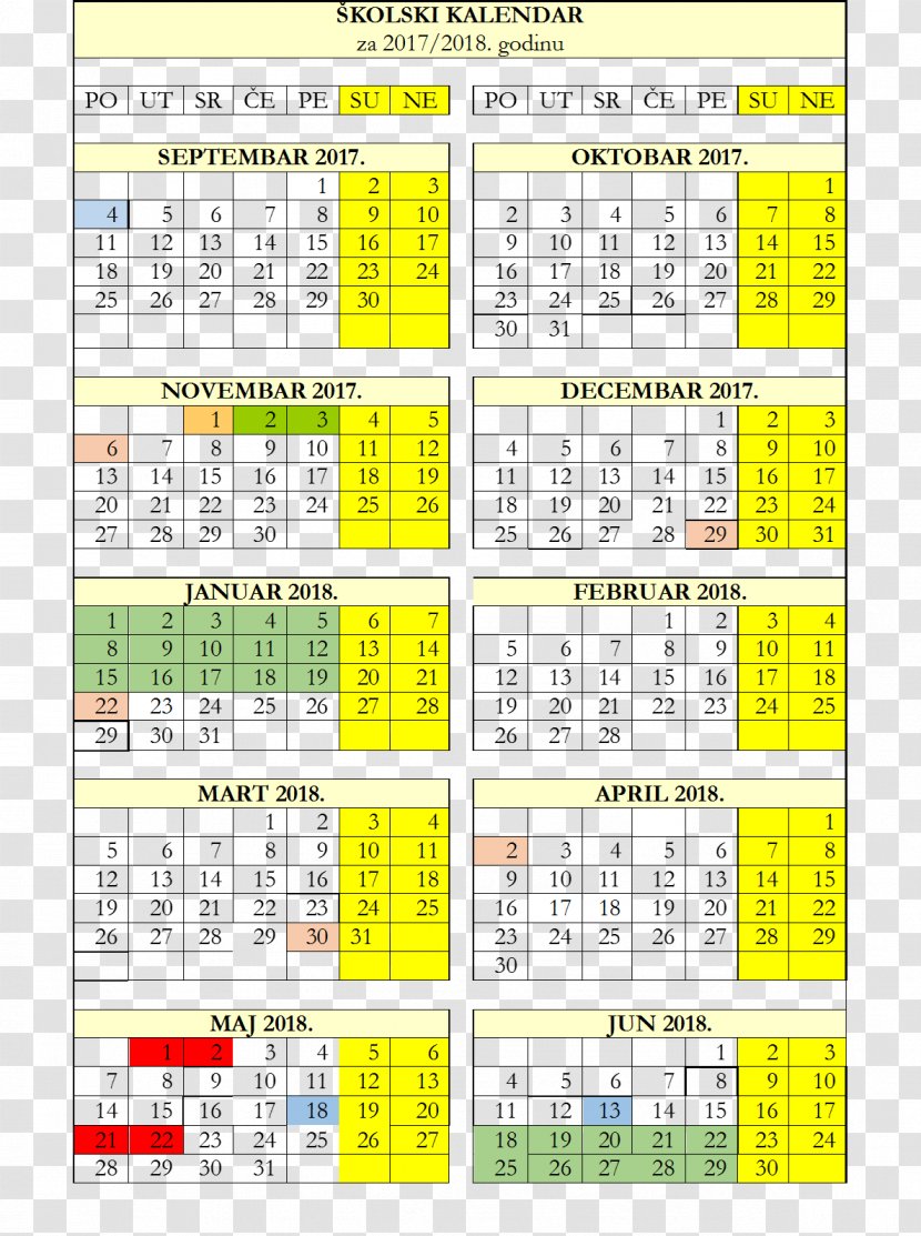 Calendar Kingdom Of Montenegro School 0 1 - Tree Transparent PNG