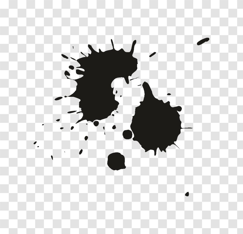 Ink Graphic Design Black And White - Monochrome Transparent PNG