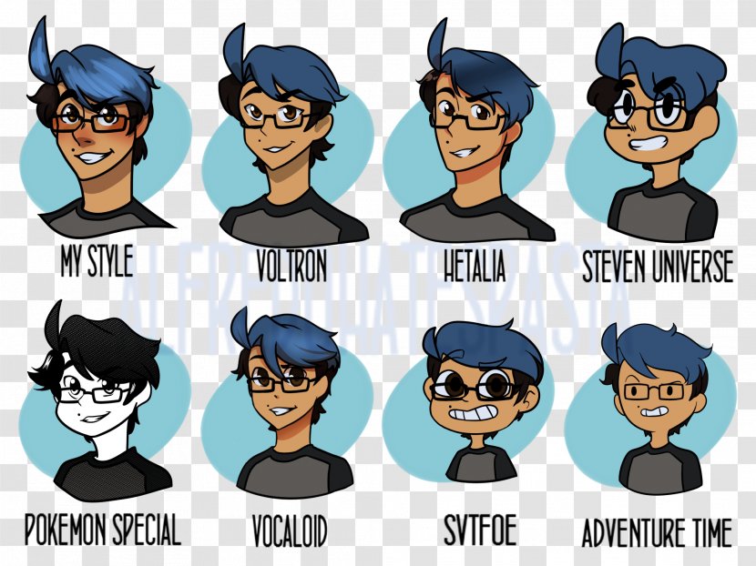Glasses Cartoon Character Font - Head - Fettuccine Alfredo Transparent PNG