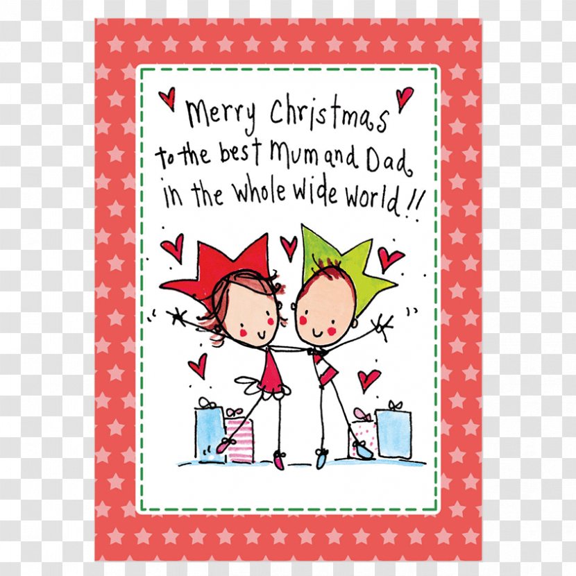 Greeting & Note Cards Christmas Father Mother Mum Dad - Fictional Character Transparent PNG