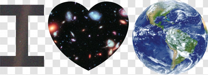 Earth Pale Blue Dot Heart Hubble Extreme Deep Field Transparent PNG
