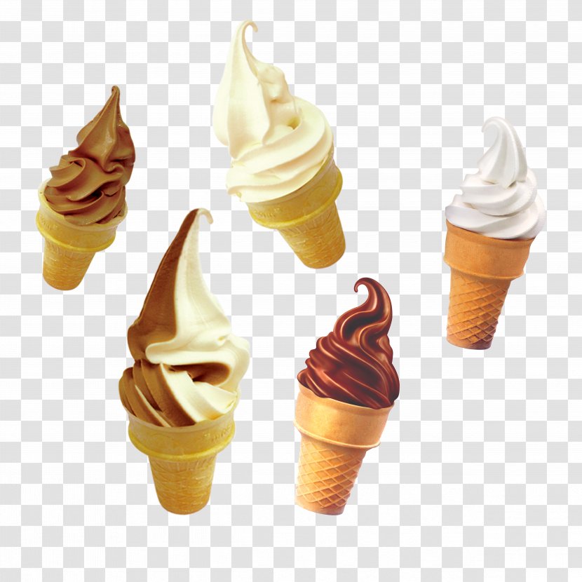 Ice Cream Cone Gelato Milkshake Sundae - Sweetness - Cones Transparent PNG