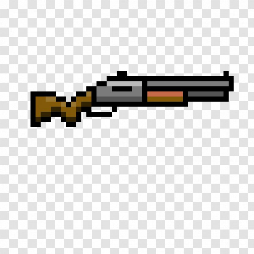 Minecraft Pixel Art Firearm Weapon - Frame - Gunshot Transparent PNG