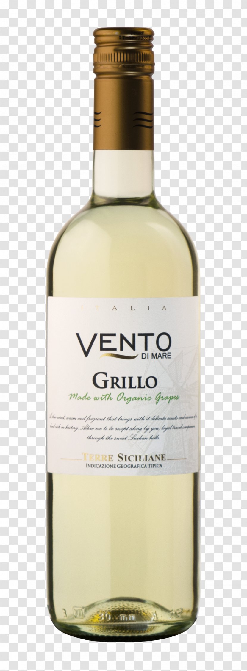 White Wine Pinot Noir Gris Sicily - Blanc Transparent PNG