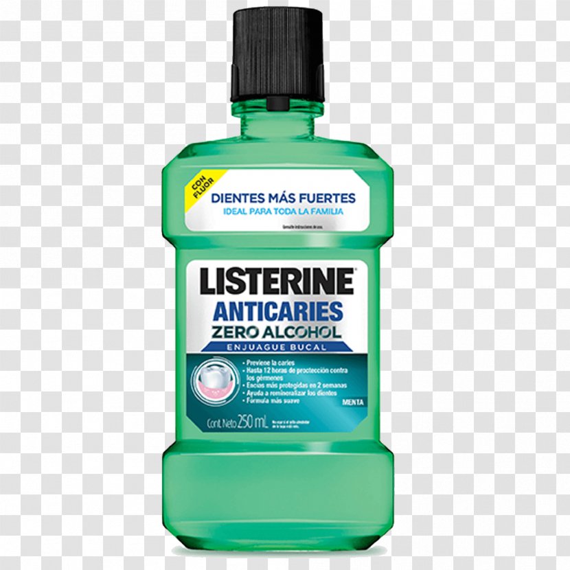 Listerine Mouthwash Tooth Decay Ultraclean - Esmalte Transparent PNG