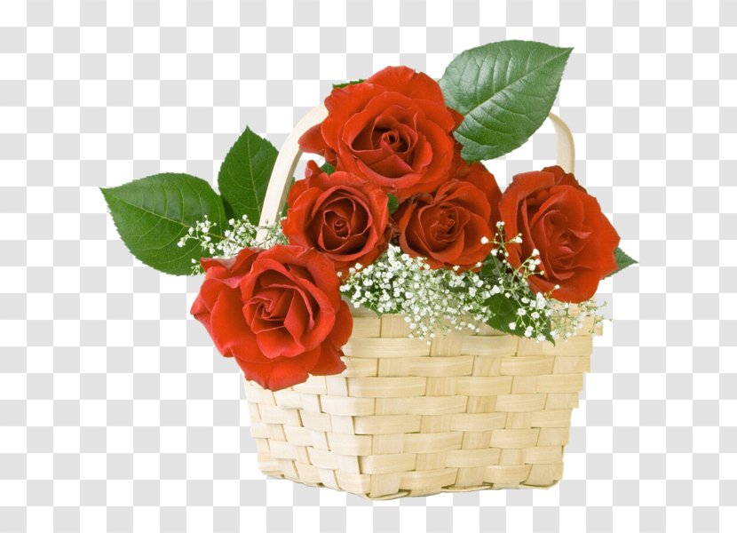 Rose Flower Bouquet Basket Floristry - Antique Decorative Accessories Silhouettes Picture Transparent PNG
