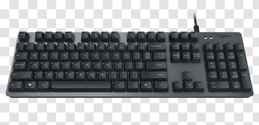 Computer Keyboard Logitech K840 Mechanical Corded Mouse Electrical Switches - Electronics - Education Office Supplies Transparent PNG