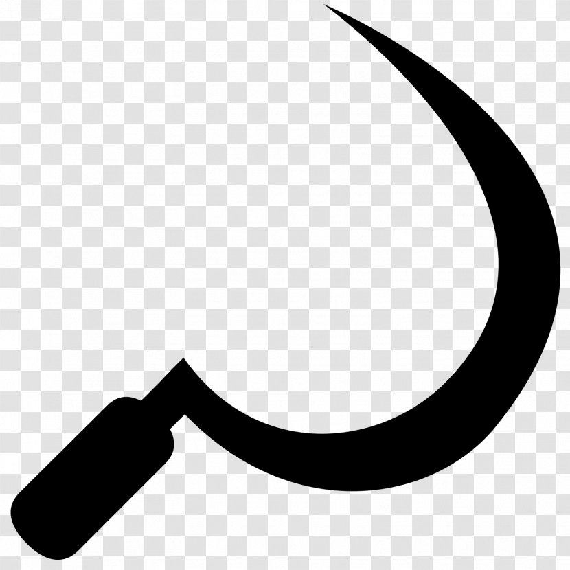 Hammer And Sickle Clip Art - Black White - Shovel Transparent PNG