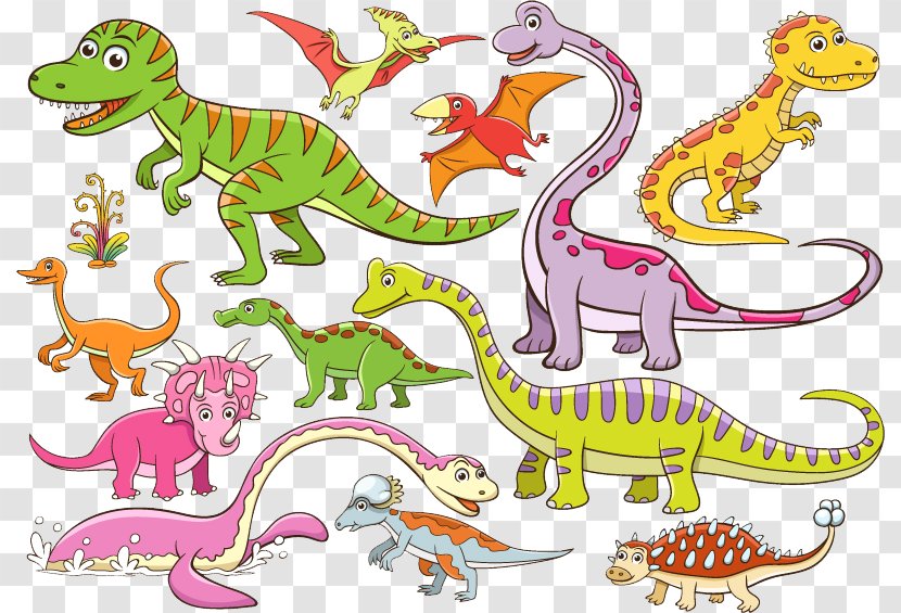 Dinosaur Cartoon Royalty-free Illustration - Vector Dinosaurs Transparent PNG