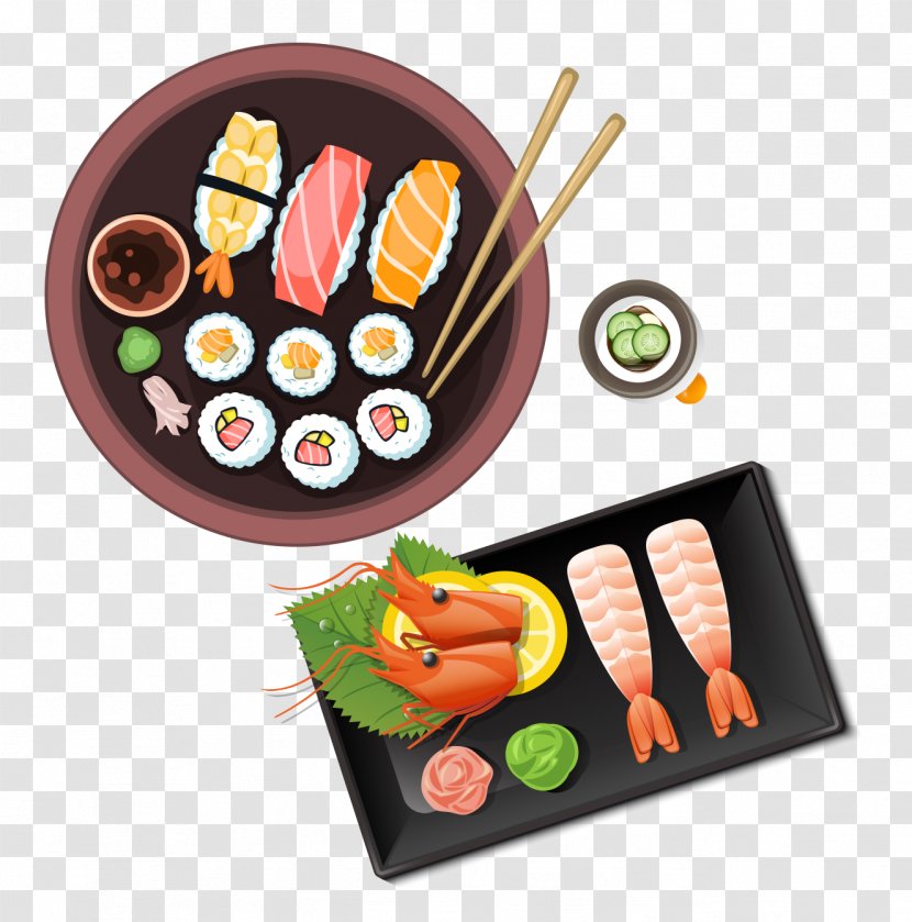 Sushi Japanese Cuisine Meal - Steak - Cartoon Transparent PNG