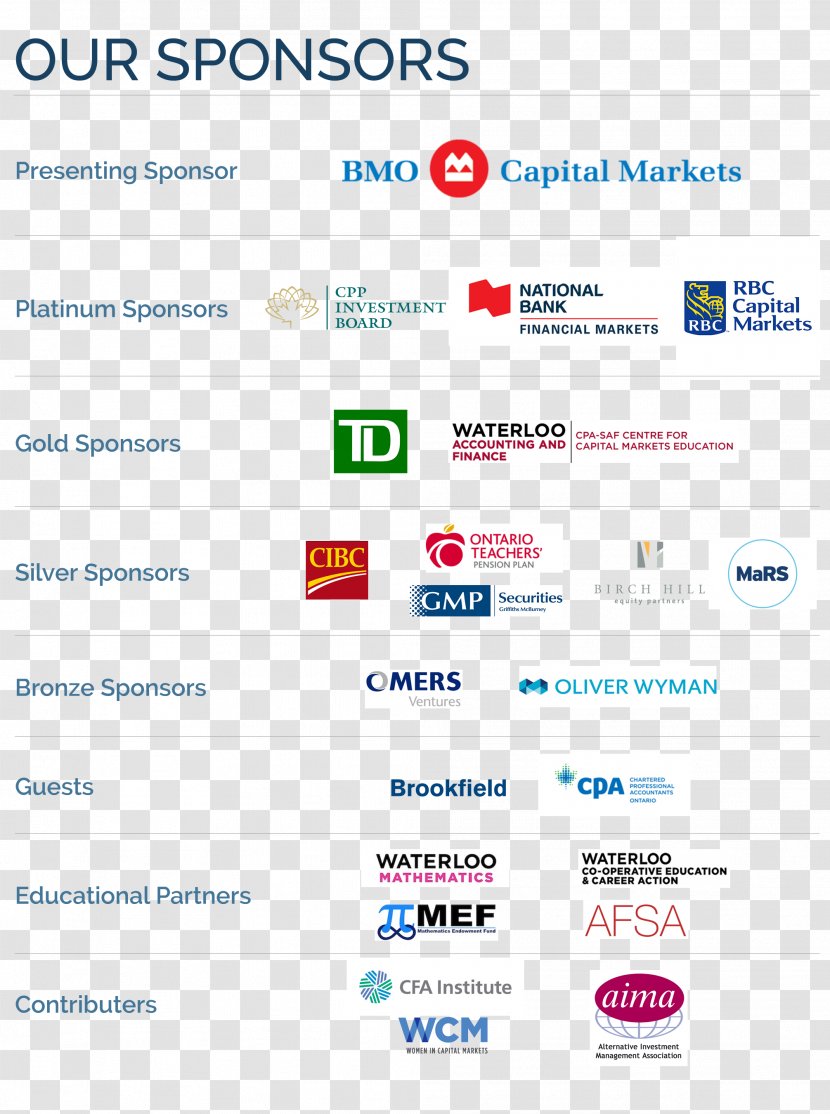 Bank Of Montreal Financial Services Finance Canadian Imperial Commerce Sponsor - Diagram - Sponsors Transparent PNG
