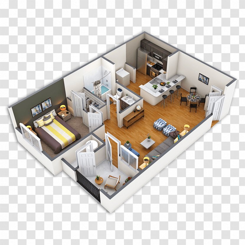 Floor Plan House Apartment Home Bedroom - Residential Area - Aqua Park Transparent PNG