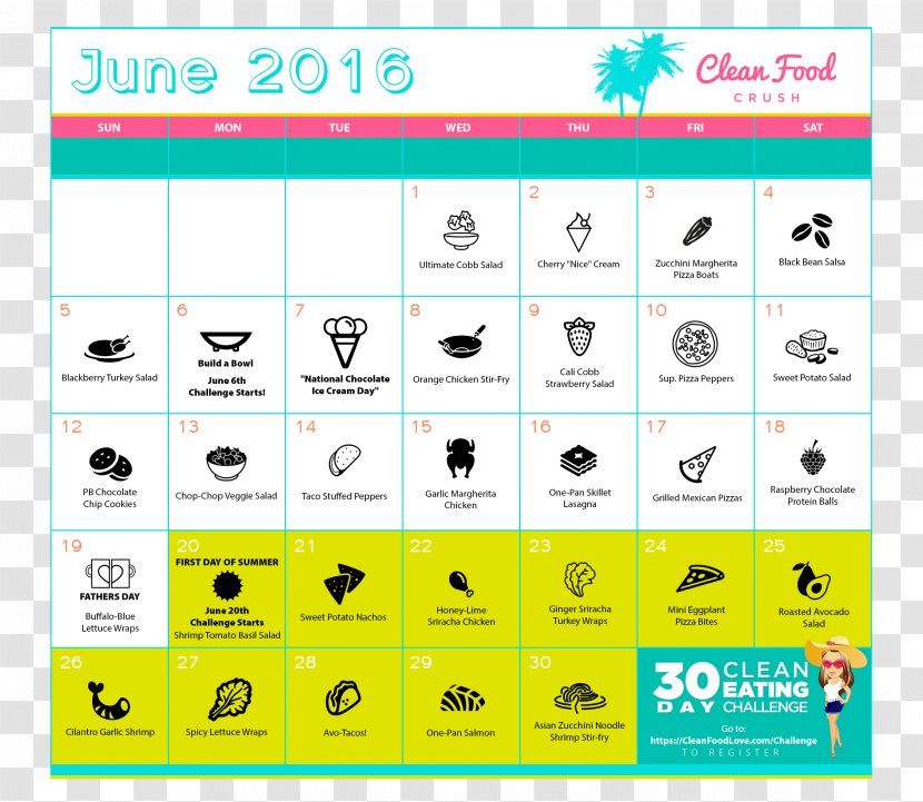 Brand Line Font - Yellow - Calendar June Transparent PNG