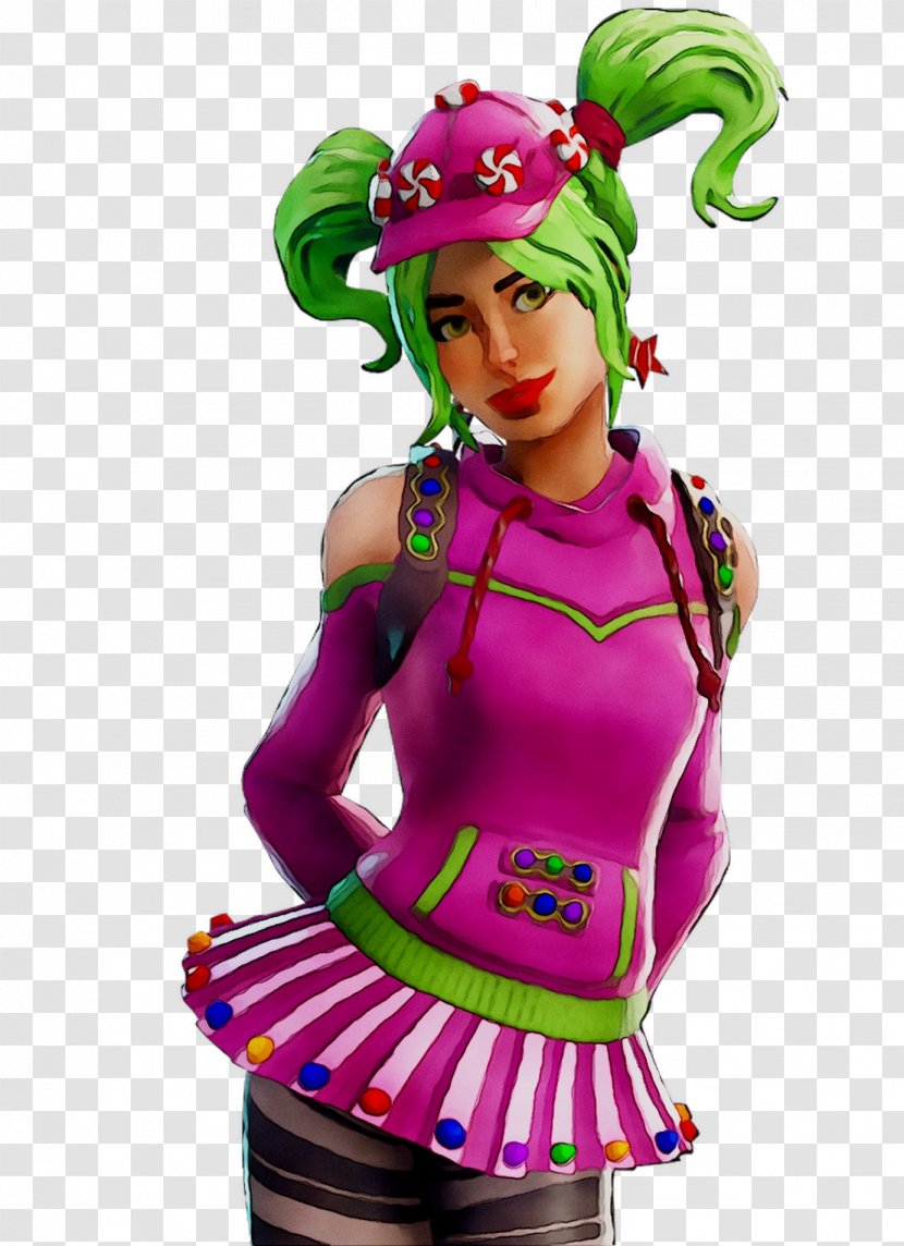 Fortnite Costume Clown Character Purple - Magenta - Concept Transparent PNG