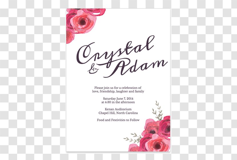 Garden Roses Wedding Invitation Greeting & Note Cards Wish - Cut Flowers - Poster Transparent PNG