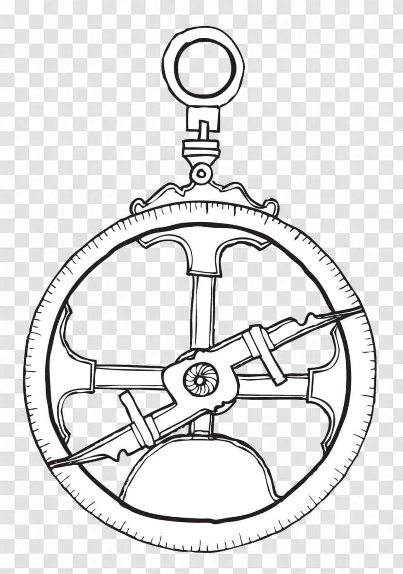 Line Art Drawing Astrolabe Clip Illustration - Diagram - Banner Transparent PNG