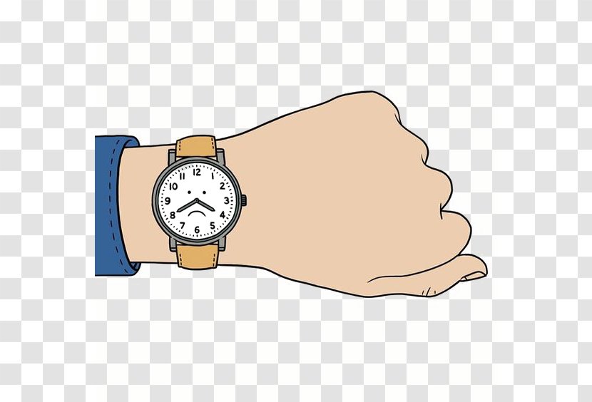 Watch Cartoon Clock - Wrist - Hand-painted Watches Transparent PNG