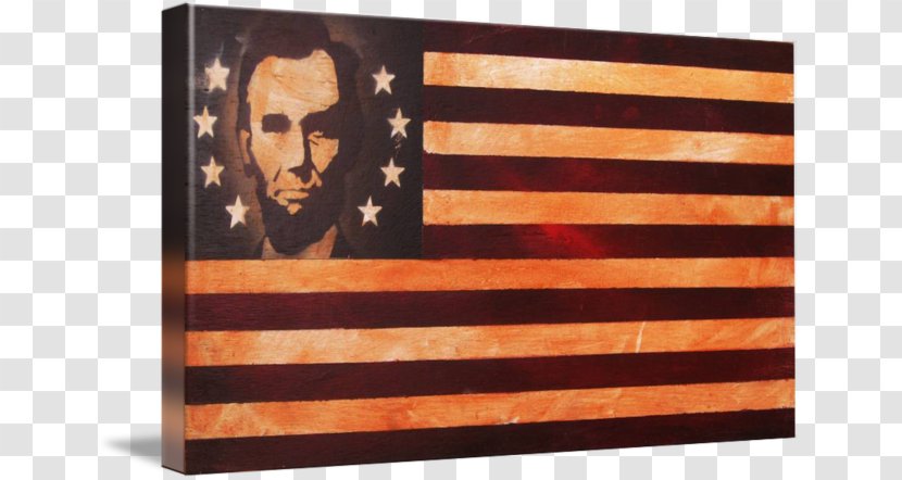 Flag Of The United States Abraham Lincoln Imagekind - Wood - Vintage Transparent PNG