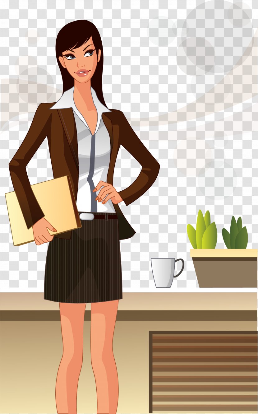 Cartoon Salaryman Euclidean Vector Illustration - Business Woman Transparent PNG