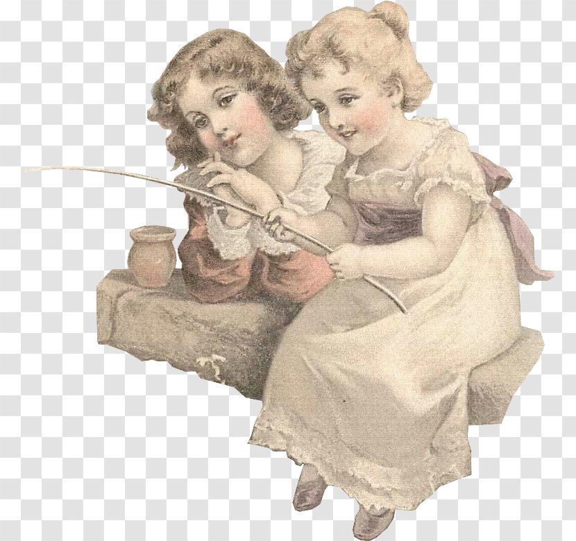 Vintage Victorian Era Child Clip Art Transparent PNG