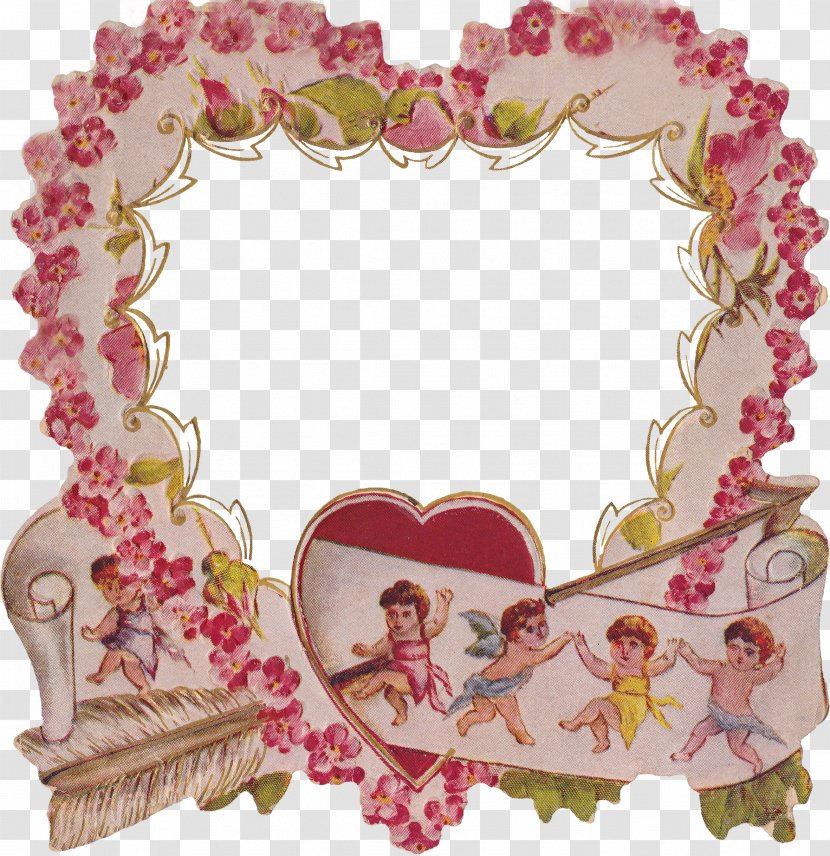 Picture Frames Heart Valentine's Day Desktop Wallpaper - Dia Dos Namorados - Vintage Frame Transparent PNG