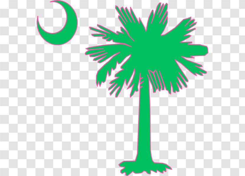 Flag Of South Carolina Sabal Palm Arecaceae Moon - Green Transparent PNG