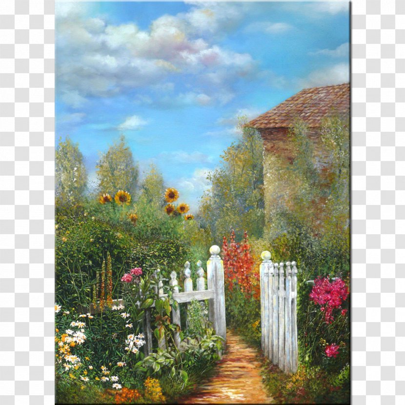 Watercolor Painting Grandmother's Garden Patchwork & Quilting - Art Transparent PNG