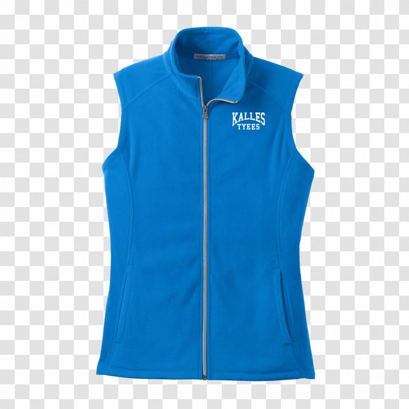 Gilets Polar Fleece Jacket Sleeveless Shirt - Cobalt Blue Transparent PNG