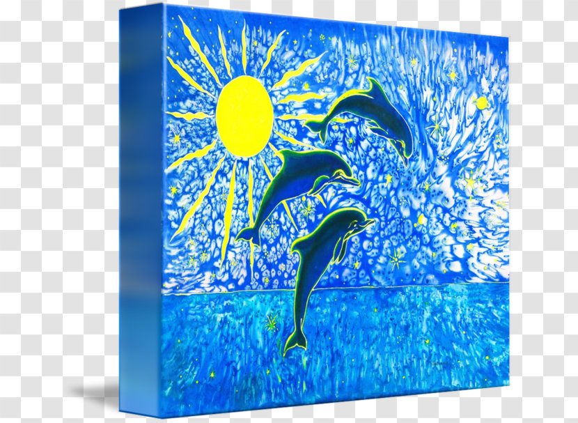 Dolphin Gallery Wrap Modern Art Picture Frames Canvas - Painting - Watercolor Transparent PNG