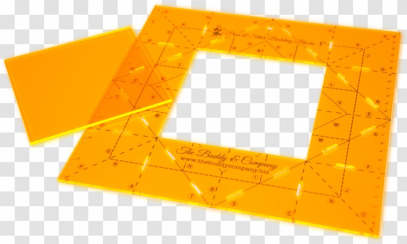 Ruler Square Angle Stitch Material - Yellow Transparent PNG