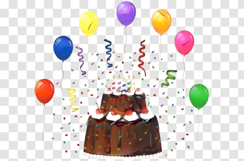 Balloon Birthday Cake Cupcake Transparent PNG