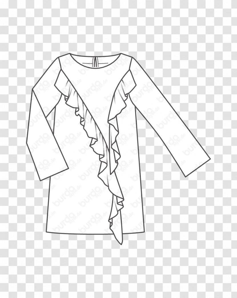 T-shirt Sleeve Dress Blouse - Burda Style Transparent PNG