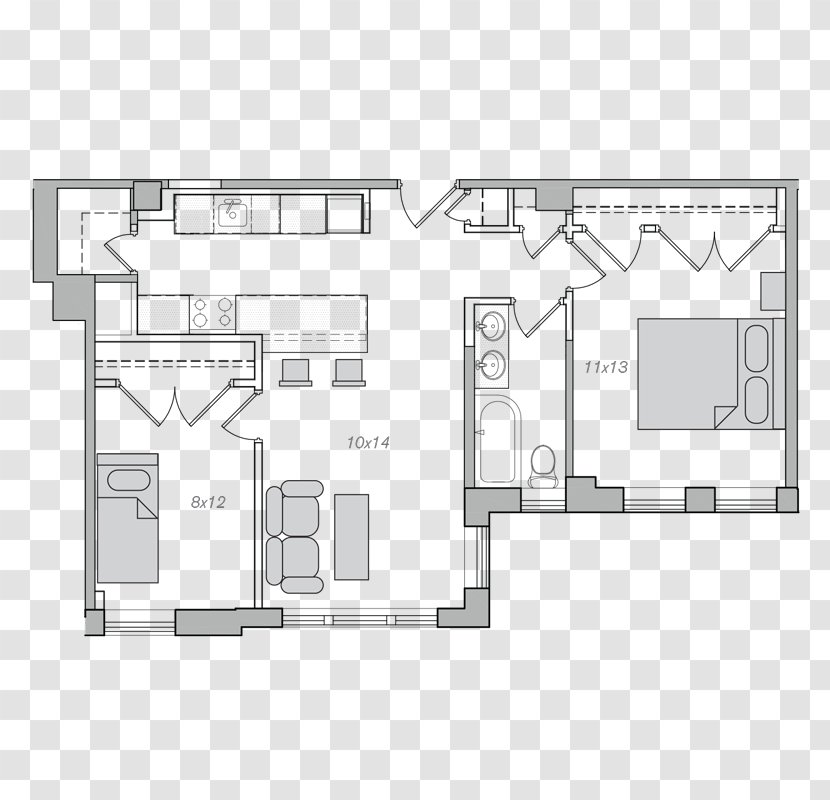 House Apartment Bedroom Architecture Floor Plan Transparent PNG