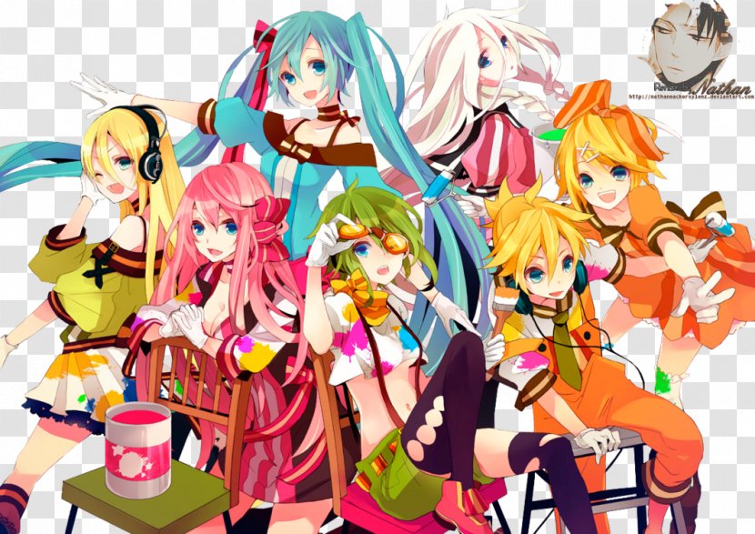 Vocaloid Hatsune Miku Kagamine Rin/Len Megurine Luka Lily - Heart Transparent PNG