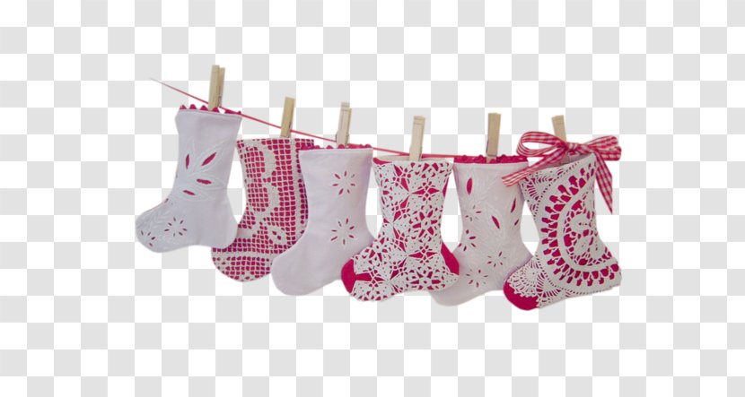 Sock Christmas Stocking Clothing Candy Cane - Boot - Lace Socks Transparent PNG
