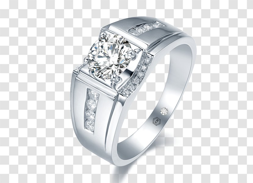 Wedding Ring Diamond Platinum Bezel - Luxury - Polished Raw Transparent PNG