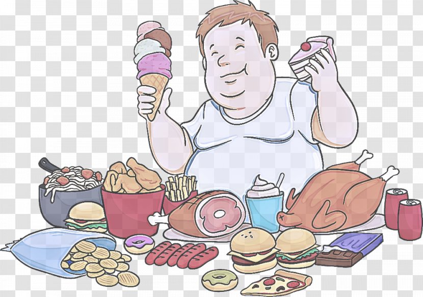 Cartoon Junk Food Group Meal Clip Art - Sharing Cuisine Transparent PNG