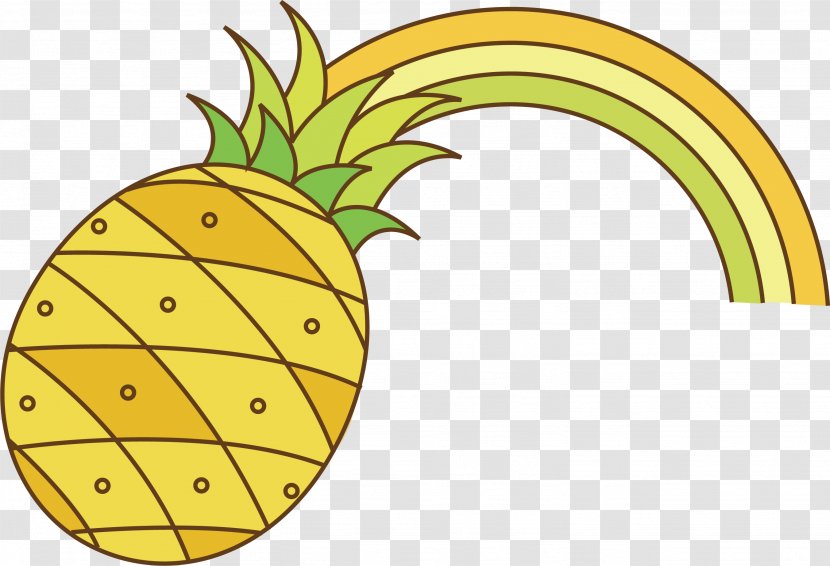Pineapple Yellow Area Font - Rainbow Transparent PNG