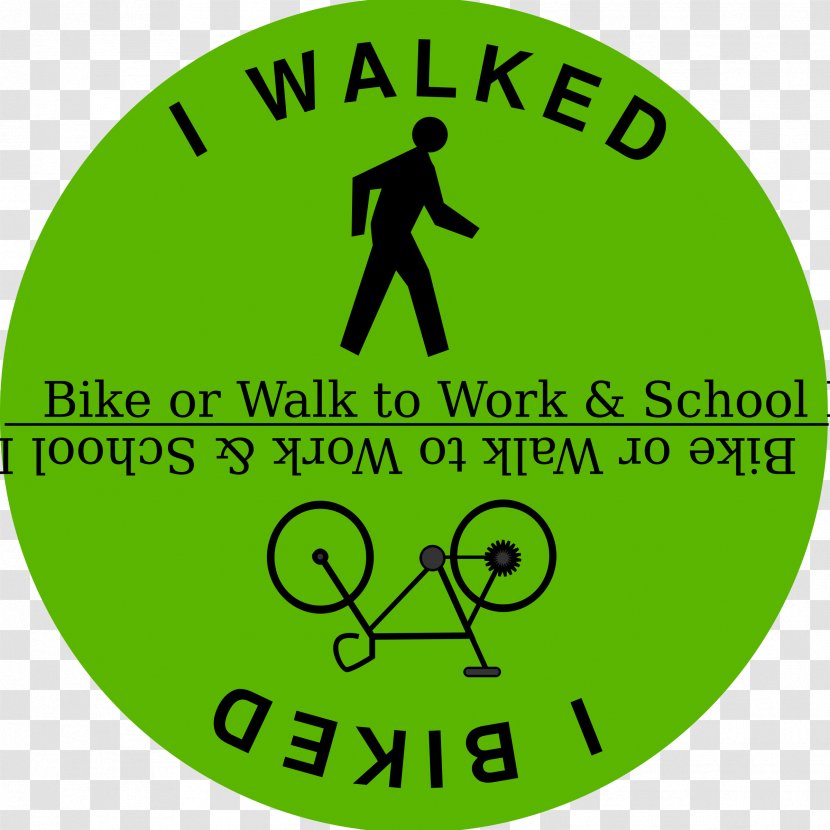 Walk To Work Day Walking Safely School Bike-to-Work Clip Art - Area - Cycling Transparent PNG