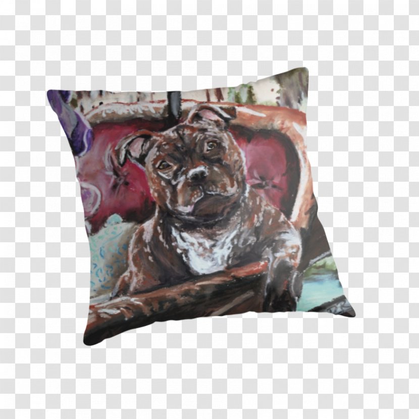 Pug Throw Pillows Cushion Dog Breed - Staffordshire Bull Terrier Transparent PNG